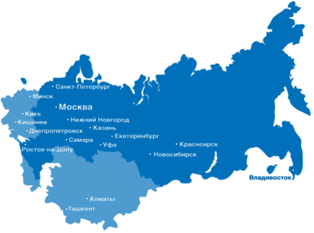 Регионы доставки сварочных материалов и сварочного оборудования-ООО Ватра